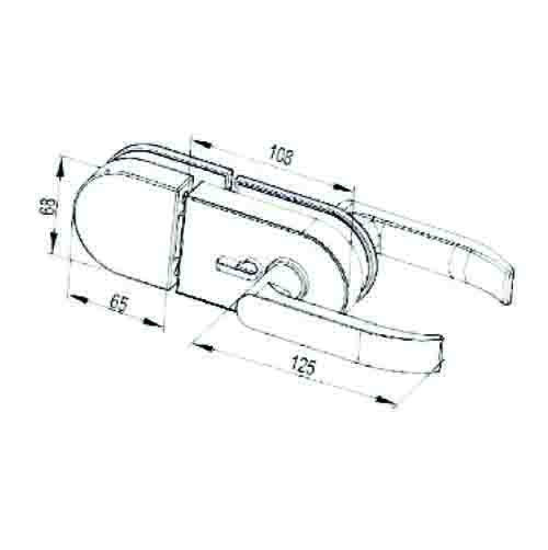 KMS31720 Glass Door Lock(BS84)