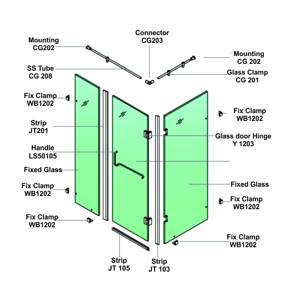 WPK220C3- Shower Cubicle System